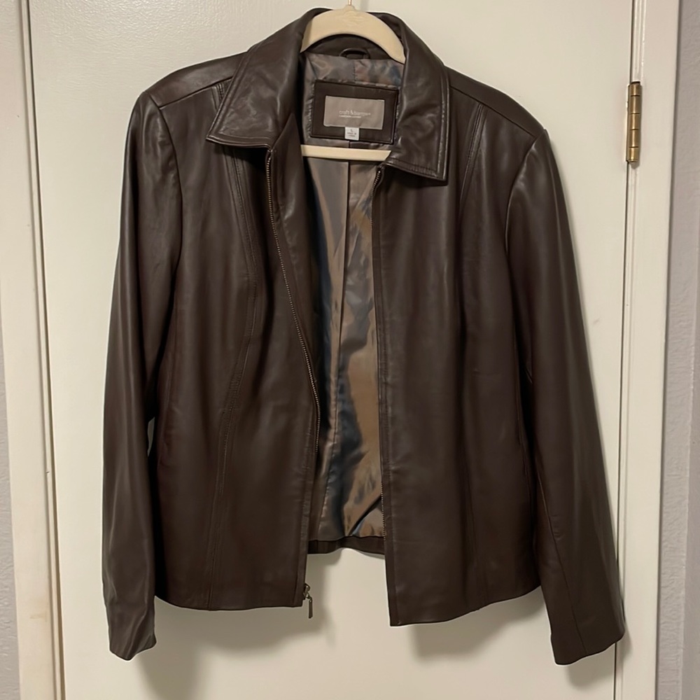 Croft & barrow lambskin leather jacket